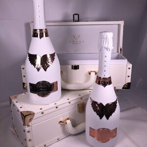 ■【買取まねきや】古酒 未開栓 ANGEL CHAMPAGNE BRUT エンジェル ブリュット シャンパン ホワイト ロゼ 750ml 12.5％ ケース付 計2点■