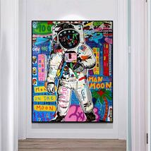 【最安保証】C629 宇宙飛行士　ストリートキャンバスアートポスター　50×60cm インテリア 枠なし_画像1