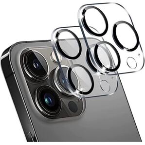 for iPhone 14 Pro/iPhone 14 Pro Max カメラフィルム 3眼黒縁取り 日本旭硝子製 レンズ保護 露出オーバー防止 耐衝撃 防滴 防塵