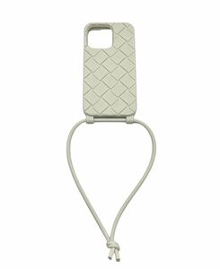 【中古】BOTTEGA VENETA iPhone 13 Pro 690685V0EY09000 ケース イントレチャート ラバー シリコン ストラップ ホワイト