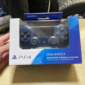 PS4 ワイヤレスコントローラー（DUALSHOCK4） ミッドナイト・ブルー（純正）新品未使用・未開封