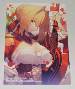 Fate/Grand Order -mortalis:stella- 4巻 特典 イラストカード(ポストカード) 白峰 TYPE-MOON セイバー ネロ・クラウディウス