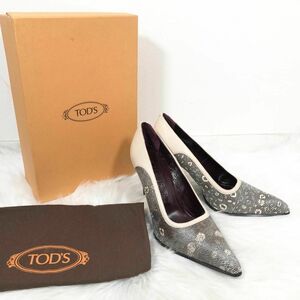 新品 トッズ TOD'S レザー パンプス パイソン柄 36 1/2