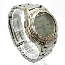 CASIO TWINCEPT 腕時計 アナデジ クォーツ quartz 2針 シルバー 銀 カシオ ABX-60 D87_画像3