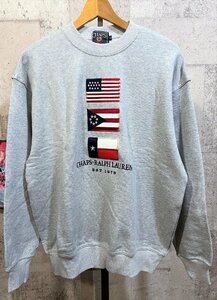 Неиспользованные чапы 80 -х годов Ralphlauren Flag Flag Shodery Crew Sweat L Men's Chap Slall Floren Trainer