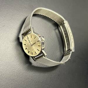 1000円スタート【不動品】OMEGA オメガ Geneve 腕時計 レディース 手巻き 機械式 ジュネーブ シルバー文字盤 アクセサリー 小物 quartz