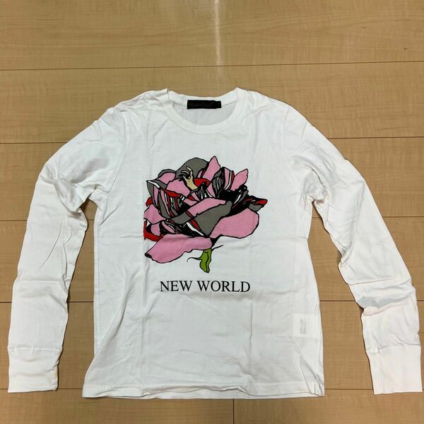 UNDER COVER アンダーカバーNEW WORLD 薔薇プリント長袖Tシャツ