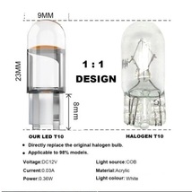 12V LEDバルブ 10個セット ポジション球 ルームランプ バックランプ 車幅灯 ナンバー灯 スモール ホワイト 白 T10 ウェッジ球 爆光 汎用_画像9