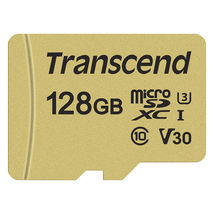 未使用品　Transcend 128GB microSDXC　マイクロSD　付属品：アダプター トラセンド_画像1