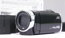 【 極美品 | 動作保証 】 JVC デジタルビデオカメラ Everio GZ-E108 クリアブラック 【 純正の大容量バッテリーパック 追加付属 】_画像1