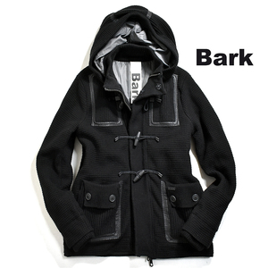 [ regular price 7 ten thousand ] rare model!! BARK Burke knitted duffle coat black beautiful goods XS men's S - M black Short Italy made LEON publication beautiful goods 