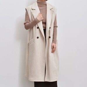 501*NEW!!RETRO GIRL/レトロガール★スエードタッチロングベスト ロングコート ジレ