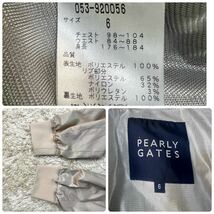 極美品 6/XLサイズ●パーリーゲイツ《近年モデル》PEARLY GATES ジップブルゾン ジャケット ロゴ ベロアワッペン ブラウン系 ゴルフ ウェア_画像9