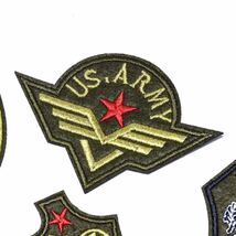 10枚セット ミリタリーワッペン アイロンワッペン サバゲー USA リメイク ARMY アーミー 米軍 アメリカン アメカジ サンナミワッペン_画像3