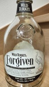 Wild Turkey ワイルドターキー　Forgiven フォーギブン　旧ボトル　空瓶