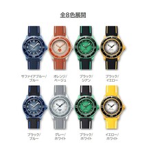 BLANCPAIN×Swatch 2色ラバーベルト ラグ22mm オレンジ/ベージュ_画像6