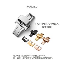 Omega×Swatch用 クロコ型押しラバーベルト グリーンステッチ_画像5