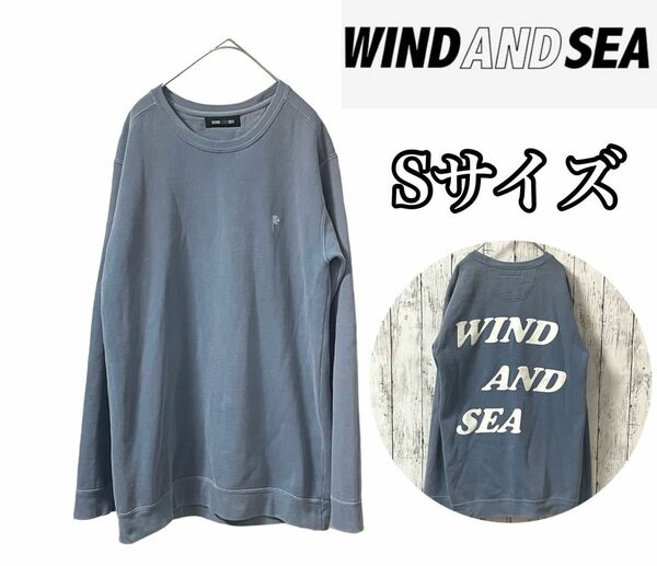 ウィンダンシー WIND & SEA スウェット トレーナー ヴィンテージ ブルー　Sサイズ