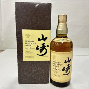 M2534(014)-581/SK20000【千葉県内のみ発送】酒　山崎　12年　SUNTORY PURE MALT WHISKY　サントリー　43％　750m　箱付き