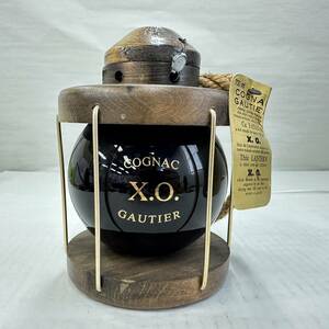 M286314(021)-526/AM5000　酒　GAUTIER X.O COGNAC　ゴーティエ　ランタン型ボトル　コニャック　ブランデー　40％　700ml