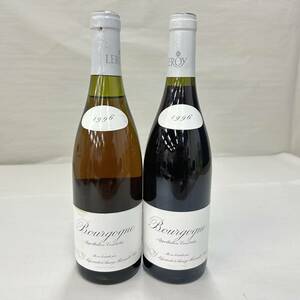 Ｍ290989(021)-553/SY8000　酒　２本まとめ　LEROY 1996 Bourgogne　ルロワ　ブルゴーニュ　果実酒　白ワイン　12.5％　750ml