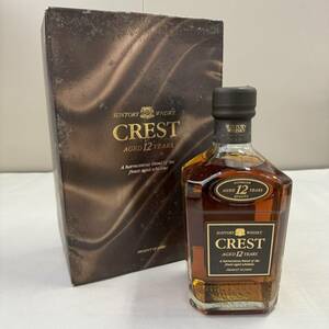 B6211(022)-175/TM6000　【千葉県内のみ発送】酒　SUNTORY WHISKY　CREST　AGED 12 YEARS　クレスト 12年　43%750ml　箱付き