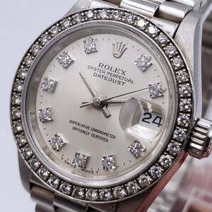 M14845(014)-539/MM750000　腕時計　ROLEX　DATEJUST　ロレックス　デイトジャスト　アフターダイヤ　69136　レディース　カード付き