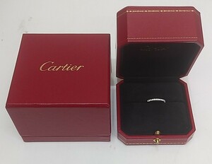 Cartierカルティエ エタニティ ダムールリング 指輪 Pt950プラチナ ダイヤモンド48　約8号