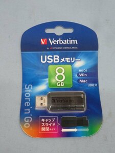 未開封/8GB■Verbatim USBP8GVZ4 USBメモリー バーベイタム USB2.0対応 PC用品 90003■①！！