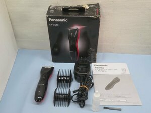 ★Panasonic ER-GC10 メンズヘアカッター パナソニック アダプター/アタッチメント2つ/ブラシ/取扱説明書付き 動作品 89582★！！