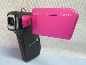 800万画素◆SANYO HD800 ビデオカメラ Xacti ザクティ デジタルムービーカメラ サンヨー ピンク バッテリー付き USED 89705◆！！