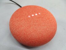 ★Google H0A Google 1600 スマートスピーカー オレンジ Google Home Mini グーグル ホームミニ USBケーブル付き USED 90175★！！_画像1