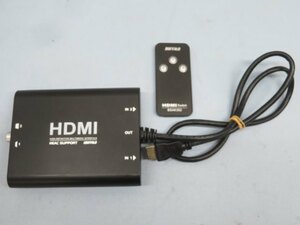 ◆BUFFALO BSAK202 HDMI切替器 HEAC対応 2台用 バッファロー リモコン付き USED 90105◆！！
