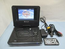 7型★GREEN HOUSE GHV-PDV780 ポータブルDVDプレーヤー ブラック グリーンハウス リモコン/アダプター/ケーブル付き USED 90292★！！_画像1