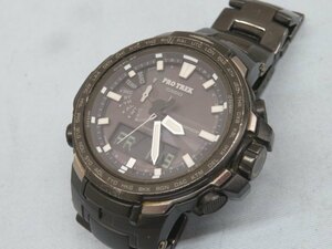 ★CASIO PRW-6100YT 腕時計 PROTREK ソーラー アナデジ デイデイト カシオ プロトレック 取扱説明書/ピン1本/コマ付き 動作品 90397★！！