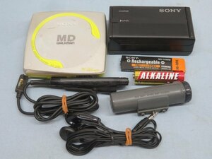 ◎SONY MZ-E80 MDプレーヤー シルバー×イエロー ソニー 動作品 90506◎！！