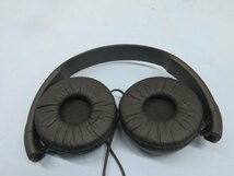 ★SONY MDR-ZX110 ステレオヘッドホン ブラック 折りたたみ式 ソニー ヘッドフォン 動作品 90940★！！_画像3