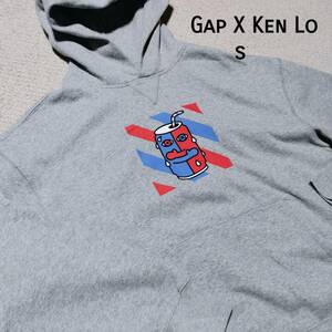 ギャップ GAP×KenLo パーカー S/カーボナイズド フリース フーディー グレー