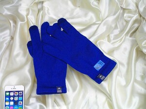 訳あり 差し色に明るいBlue 使用3回 手袋 グローブ♪ モンベル montbell ♪ニット メンズ レディース L-size 4271■郵便送料140円