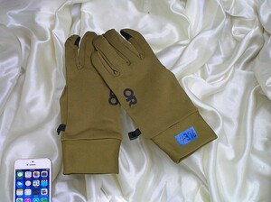 使用1回 手袋♪Outdoor Research アウトドアリサーチ♪タッチスクリーン Brown系 メンズ　Free-size 4376■郵便送料140円