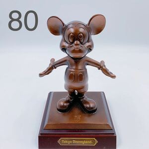12C024 ウォルトディズニー 東京ディズニーランド ミッキーマウス ブロンズ像 高さ24 横15（全て約cm）素人採寸 置物 インテリア 雑貨