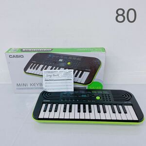 1B012 CASIO カシオ MINI KEYBOARD ミニキーボード SA-46 32鍵 元箱付 楽器 電子ピアノ 鍵盤音出しのみ確認済