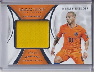 2018-19 Panini Immaculate Collection - Remarkable Memorabilia #RM-WS - Wesley Sneijder /50