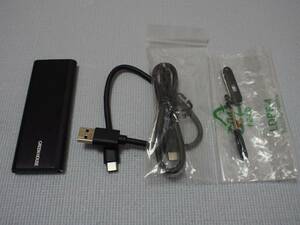 GREENHOUSE GH-M2NVU3A-BK, USB3.1 TYPE-C接続 NVMe M.2 SSD専用 外付けドライブケース
