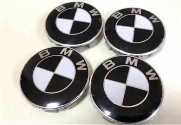 BMW ホイールセンターキャップ 外径68mm 黒白色