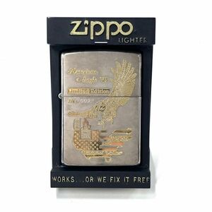 F014-I47-1063 ▲ Zippo ジッポ ライター Limited Edition American Eagle アメリカンイーグル ケース付 喫煙具 喫煙グッズ 火花有①
