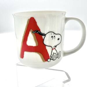 ヴィンテージ PEANUTS United Feature Syndicate Inc Schulz SNOPPY ピーナッツ スヌーピー マグカップ マグ 陶器 コップ A イニシャル