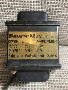 POWER MAX　パワー・マックス U-300　ステップアップトランス　100V 50/60Hz 110～120V 300W ギターアンプ ベースアンプ