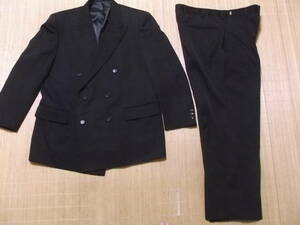 まとめて即決！　165㎝用　太いサイズ　ベルモア BELLUMORE　ブラックフォーマル礼服喪服ダブルスーツ　K7