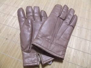  together prompt decision!.. taste ... cow leather leather made tea color protection against cold . exist thick boa entering glove gloves 